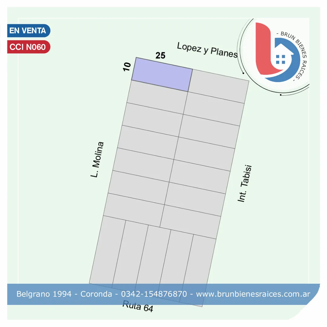 TERRENOS EN VENTA en Coronda